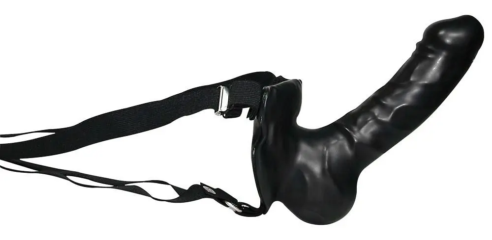 Страпон латексний, 19х4 см (чорний) Latex-Umschnall-Penis Switch - фото 2