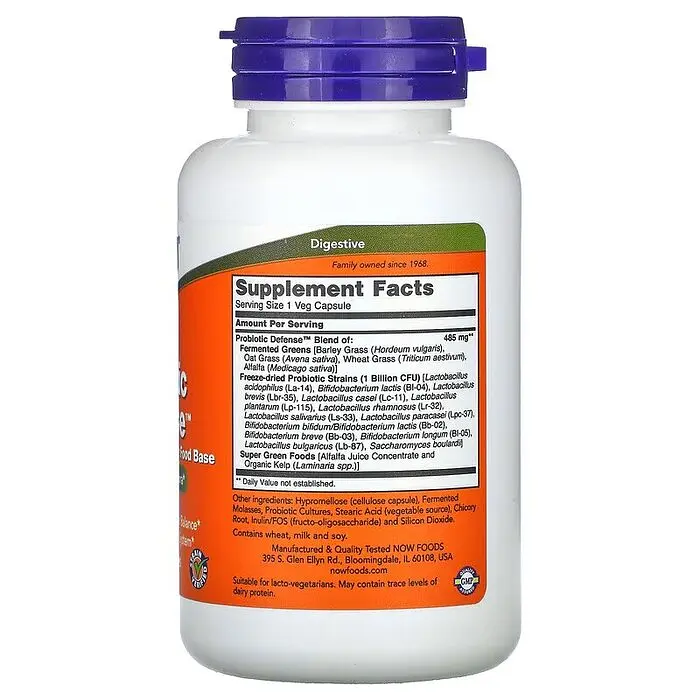 Пробіотики і пребіотики NOW Probiotic-10 Bifido Boost, 90 вегакапсул - фото 2