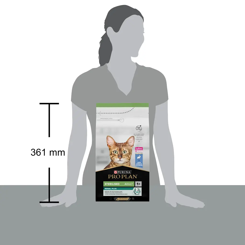 Сухой корм для стерилизованных кошек Purina Pro Plan Sterilised Adult 1+ Renal Plus с кроликом 1.5 кг (12369077) - фото 4