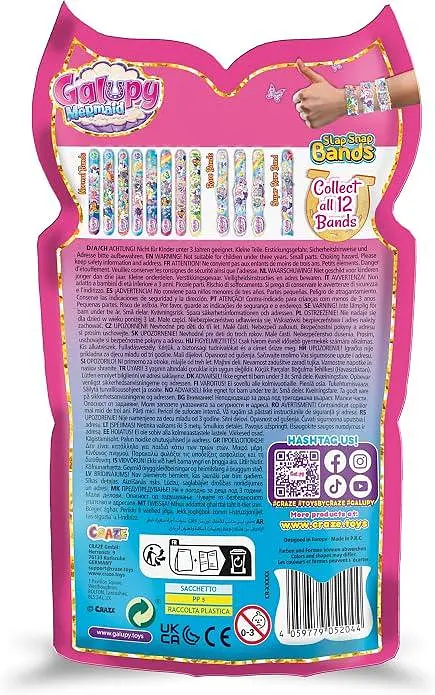 Браслет-хлопавка сюрприз CRAZE Galupy Mermaid Slap Snap Band браслет що закручується на руку (SKU-296) - фото 5