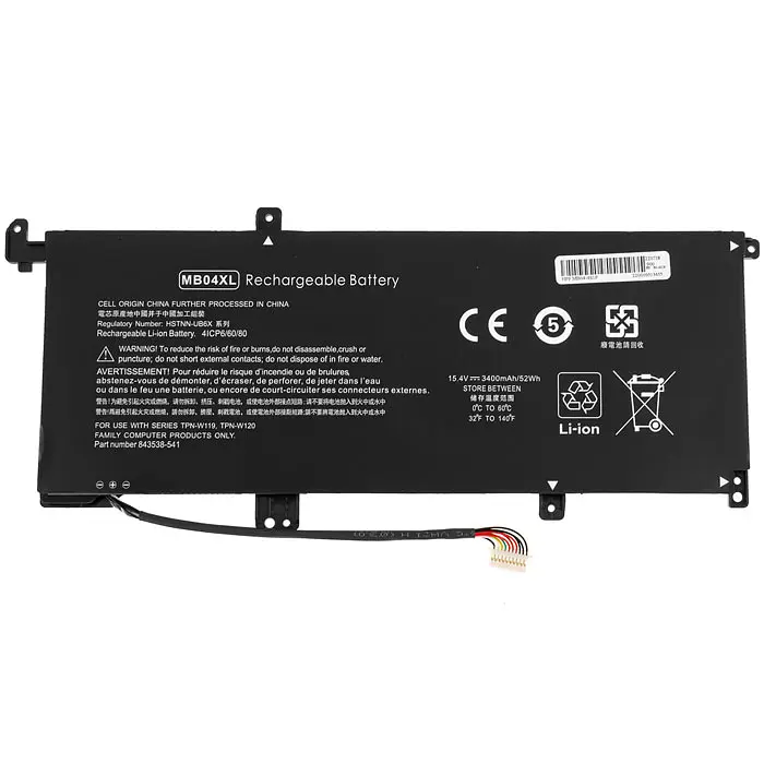 Акумулятор HP MB04XL (Envy 15-AR, 15-AQ, M6-AR, M6-AQ series) 15.4V 3400 mAh 52Wh Black - фото 3