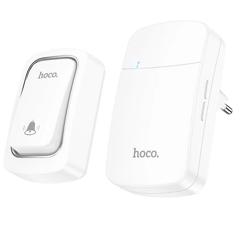Дверний дзвінок HI26 EcoBell self-powered wireless doorbell White Hoco teh0029312