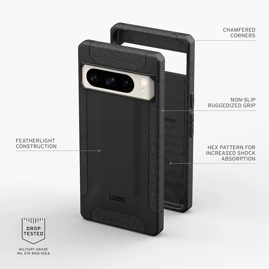 Оригінальний протиударний чохол UAG Scout для Google Pixel 8 Pro (6.7") Black 614319114040 - фото 7