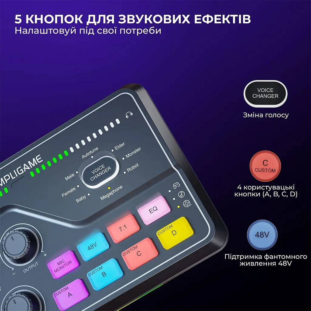 Аудіомікшер Fifine SC8 - фото 8