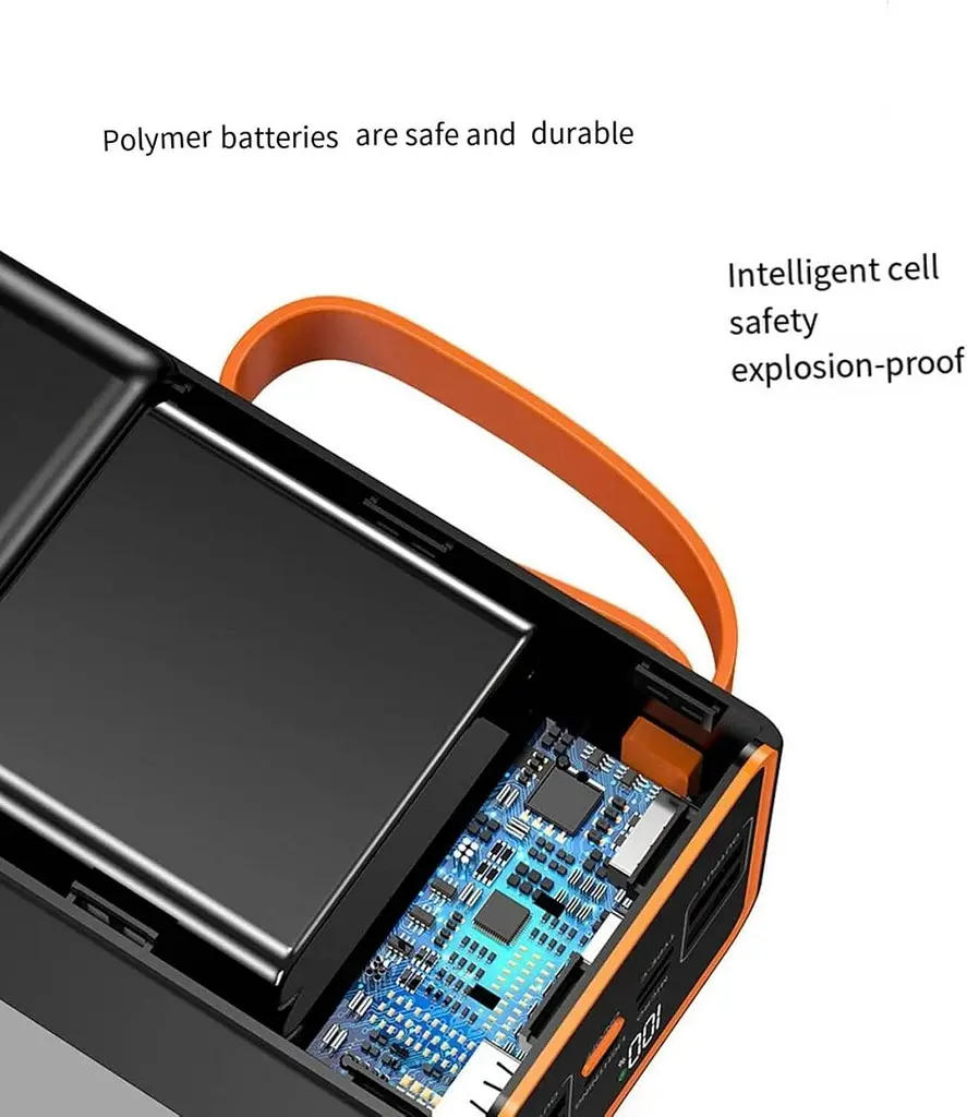 Повербанк 100000 mAh JS-658 для поїздок і роботи ∙ Зовнішній акумулятор JS-658 з LED-фонариком - фото 5
