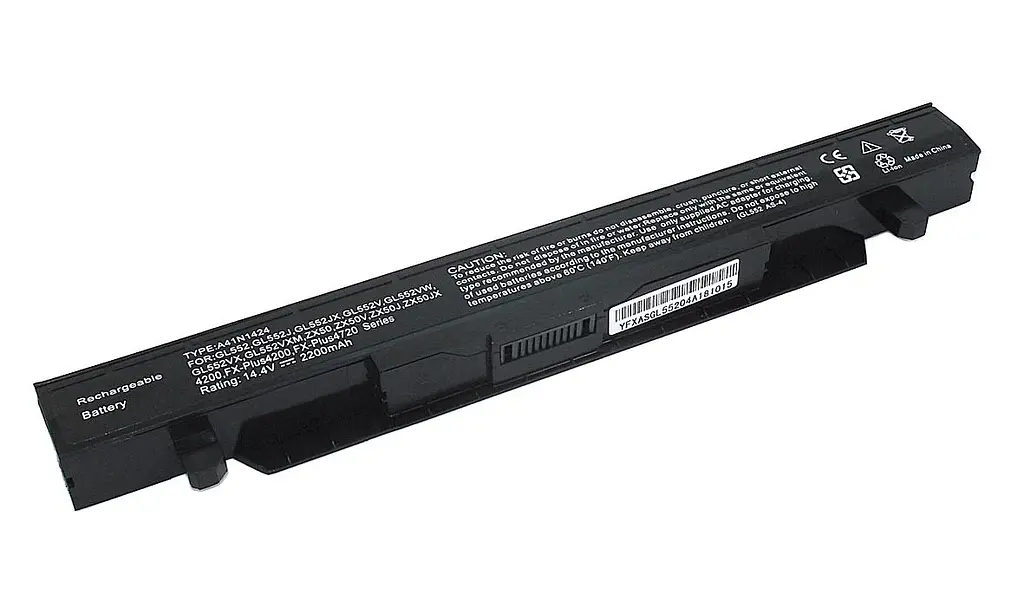 Акумулятор для ноутбука Asus A41N1424 GL552VW 14.4V Black 2200 mAh - фото 2