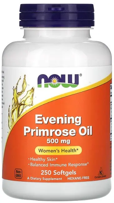 Олія вечірньої примули Now Foods Evening Primrose Oil 500 мг 250 капсул