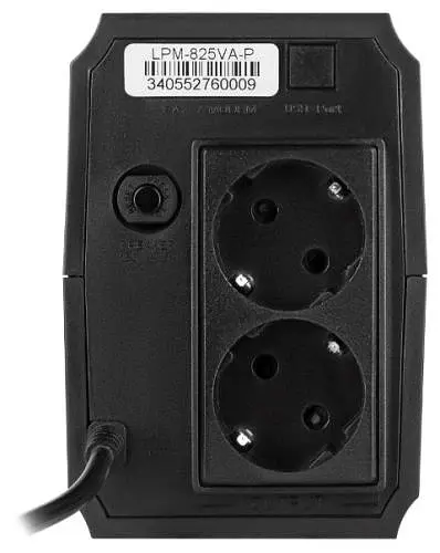 Джерело безперебійного живлення LPM-825VA-P, 2 євророзетки, AVR, 12В/9Аг x 1 шт LogicPower teh0033906 - фото 4