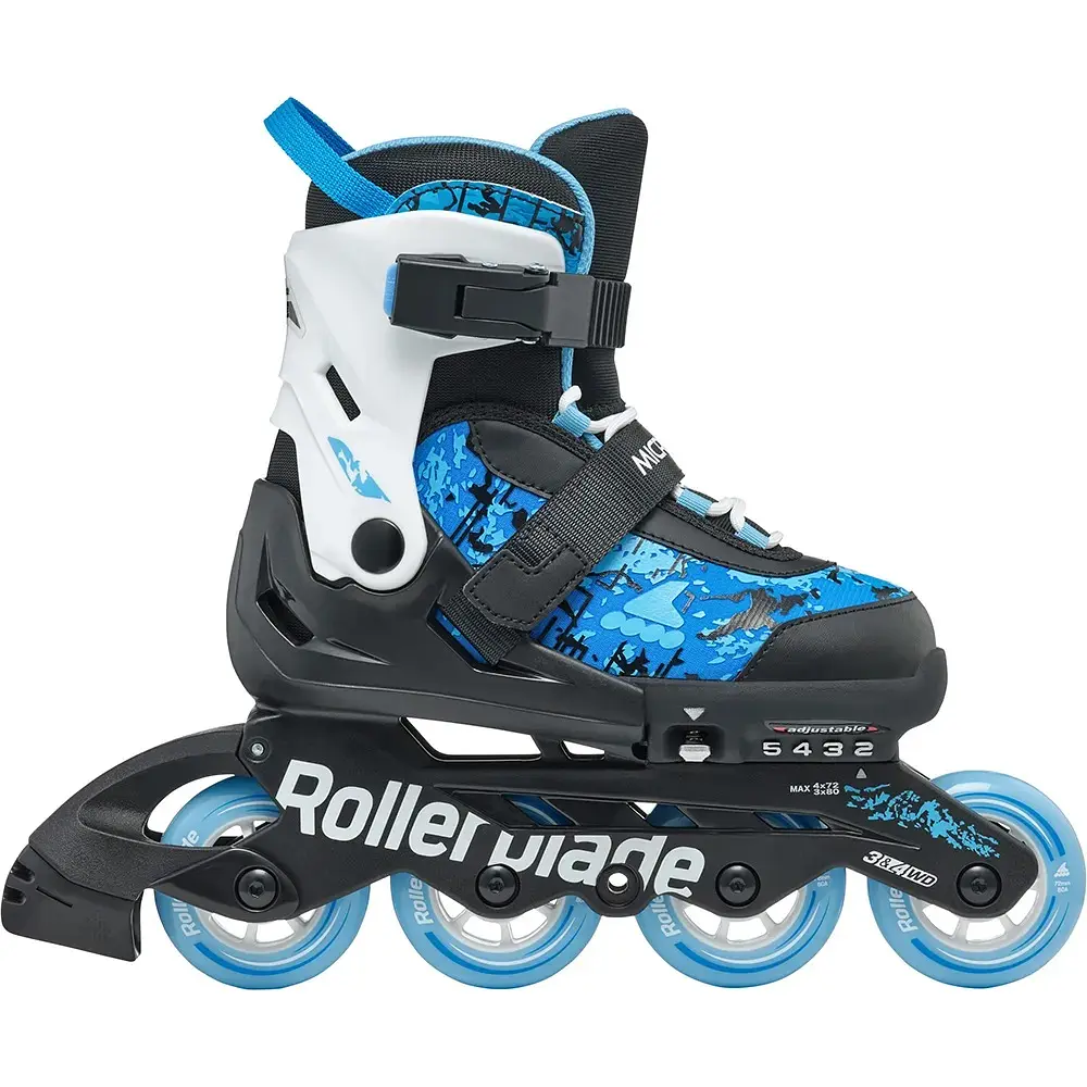 Дитячі ролики Rollerblade Microblade SL 33-36,5 Чорний-Блакитний - фото 2