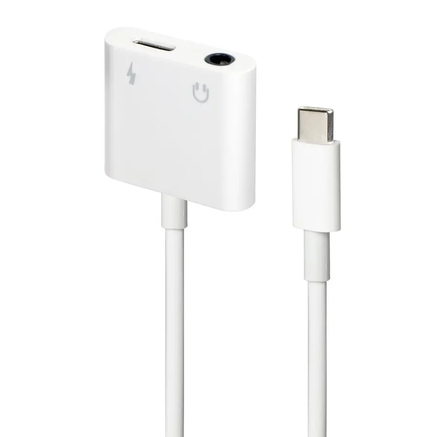 Адаптер Cablexpert USB Type-C - 3.5 мм/USB Type-C (M/F), 0.1 м, Білий (A-CM-3.5FP-01) - фото 3