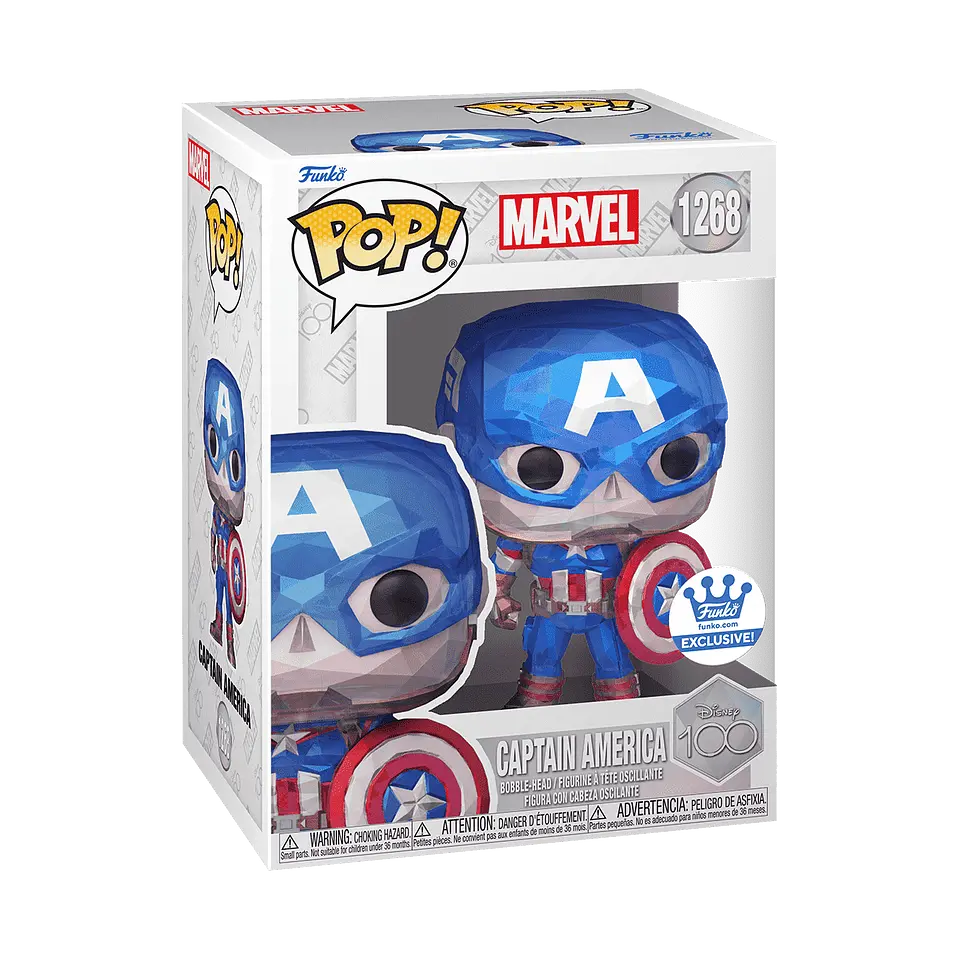 Фігурка Funko Pop Exclusive Фанко Поп Marvel Captain America Марвел Капітан Америка 10 см E M CA 1268 - фото 3