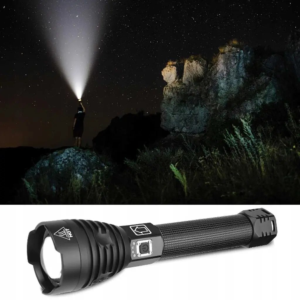 Потужний тактичний ліхтарик Heckermann XHP90 Zoom 5000mAH - фото 8