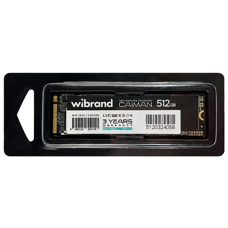 SSD Wibrand Caiman 512GB NVMe 2280 PCIe 3.0 3D WIM.2SSD/CA512GB - фото 3