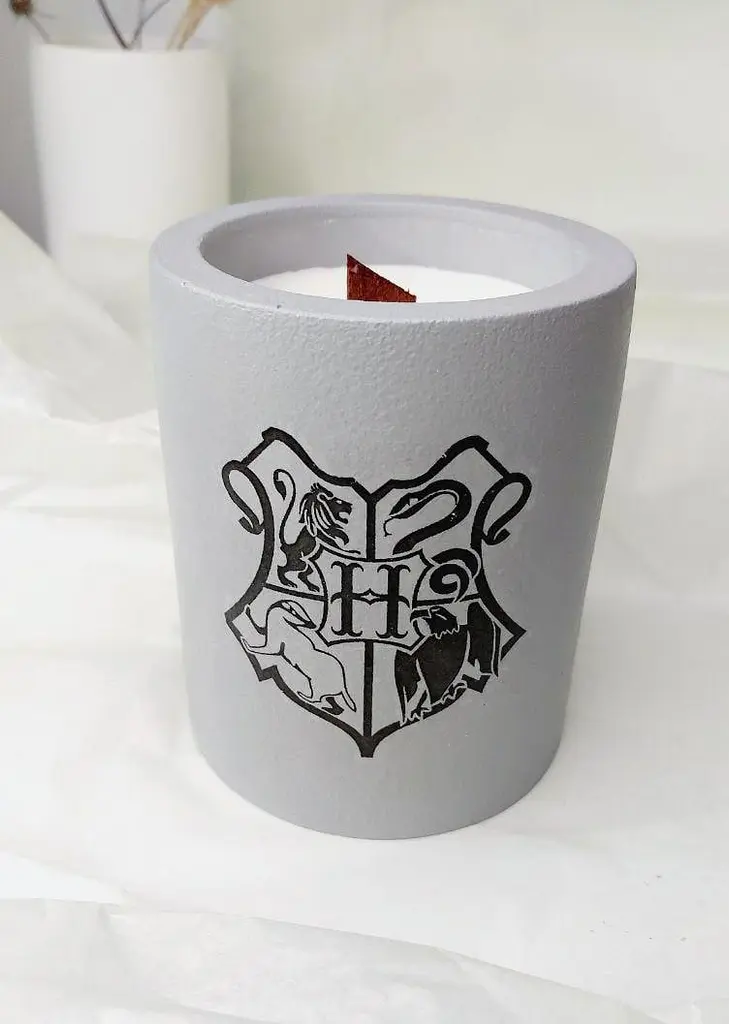 Cоєва свічка Svich Shop Harry Potter в гіпсовому кашпо ручної роботи у подарунковій коробці - фото 3