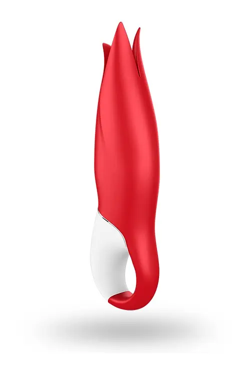 Оригінальний вібромасажер Satisfyer Vibes Power Flower, 19х4.6 см (червоний) - фото 4