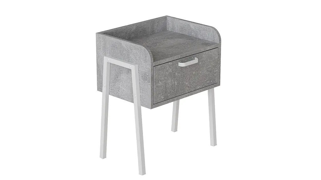 Тумба модульна Ferrum-decor Бетті 540x450x320 метал Білий ДСП Бетон 16 мм (FRD-102996) - фото 4