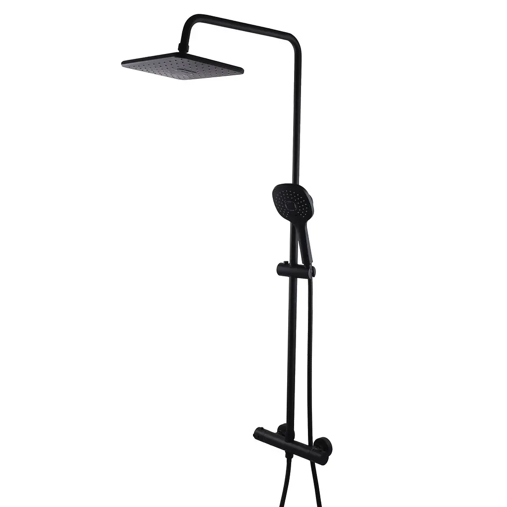 Душевая система Globus Lux Termostatic R GLA-0040T-BB, Черный матовый - фото 5