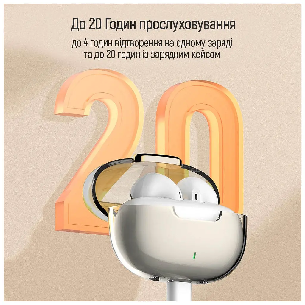 Наушники ColorWay Slim TWS-2 Earbuds White (CW-TWS2WT) - фото 12