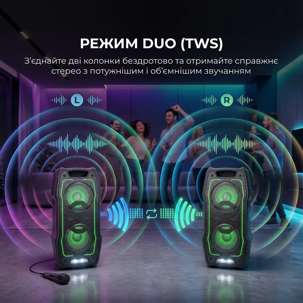 Портативна колонка Sharp PS-931 XParty Sing Party - фото 2