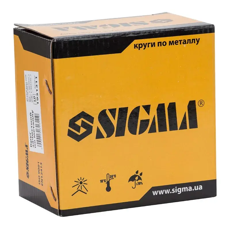 Круг зачистний Sigma по металу 125x6.0x22.2мм, 12200об/хв (1931311) - фото 6