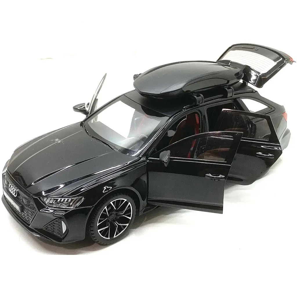 Колекційна металева модель автомобіля АвтоЕксперт Audi RS6 з автобоксом на дах, інерцією, світлом та звуком 1:24 - фото 10