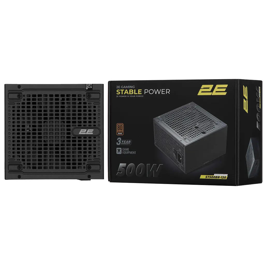 2E Gaming Блок живлення 2E GAMING Stable Power ATX3.1 (500W), >85%, 80+ Bronze, 120мм, 1xMB 24pin(20+4), 2xCPU 8pin(4+4), 3xMolex, 6xSATA, 2xPCIe 8 - фото 10
