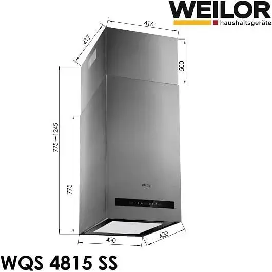 Вытяжка островная Weilor WQS 4815 SS - фото 11