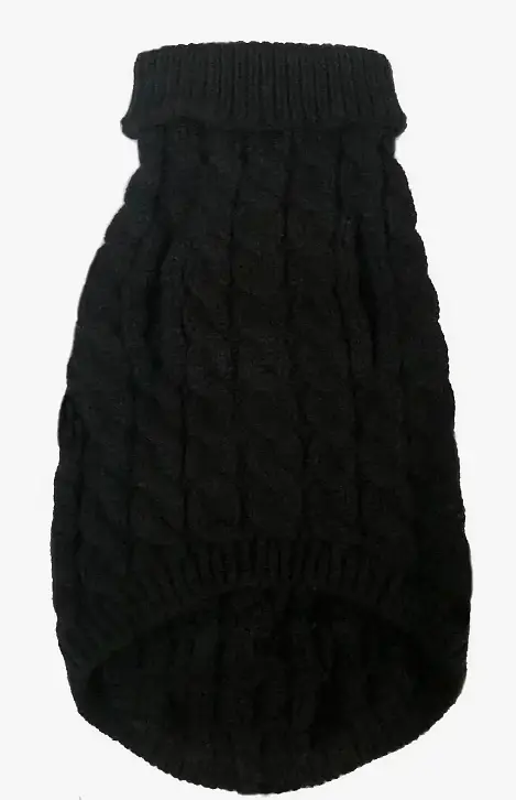 Светр для собак та котів EcoToys Black M чорний A: 25 см B: 36 см C: 27 см 6977