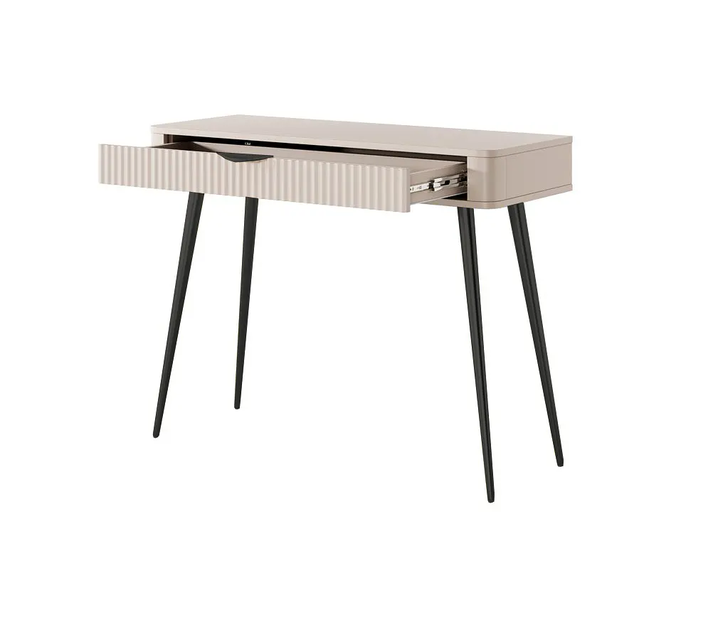 Стіл туалетний Perfect Home Ланте / Lante 1S/100 з 1 шухлядою і чорними ніжками Беж (PFH-091170) - фото 2