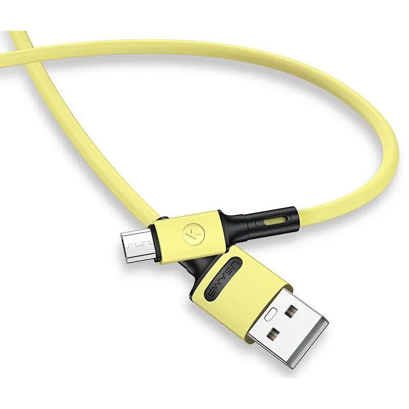 Кабель Usams US-SJ435 USB - Micro USB (M/M), 1 м, Yellow (SJ435USB03) - фото 2