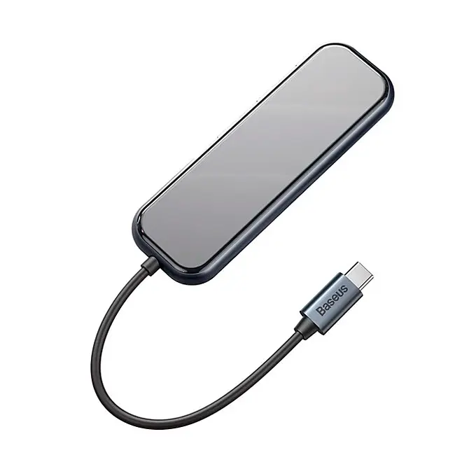 Мультипортовий адаптер USB Хаб Baseus Multi-functional HUB Type-C to 3xUSB3.0+HDXiaomi+PD CAHUB-RT0G Deep Grey - фото 3