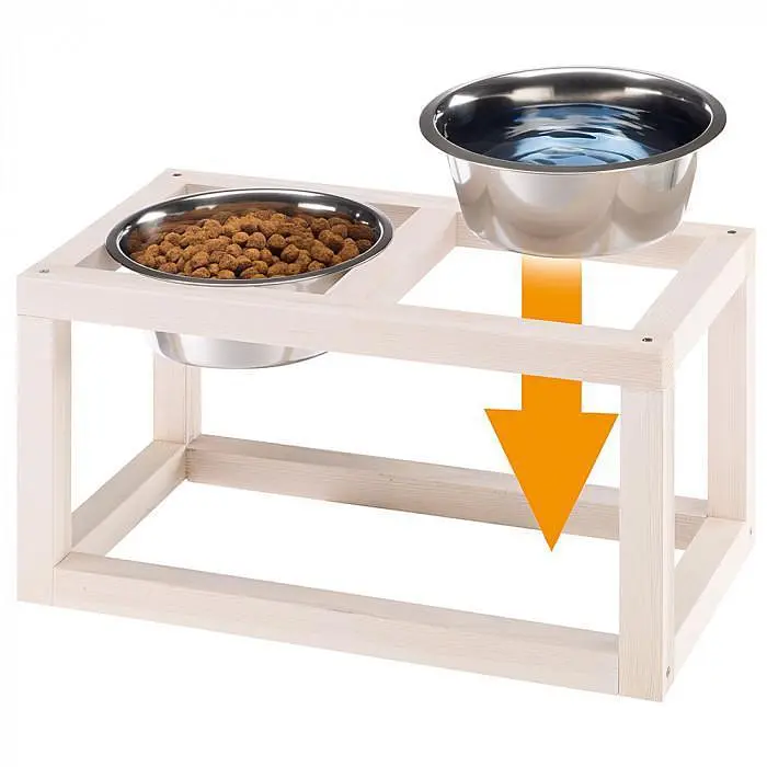 Миски для собак і кішок на дерев'яній підставці Ferplast Desco Wood 03 - фото 3