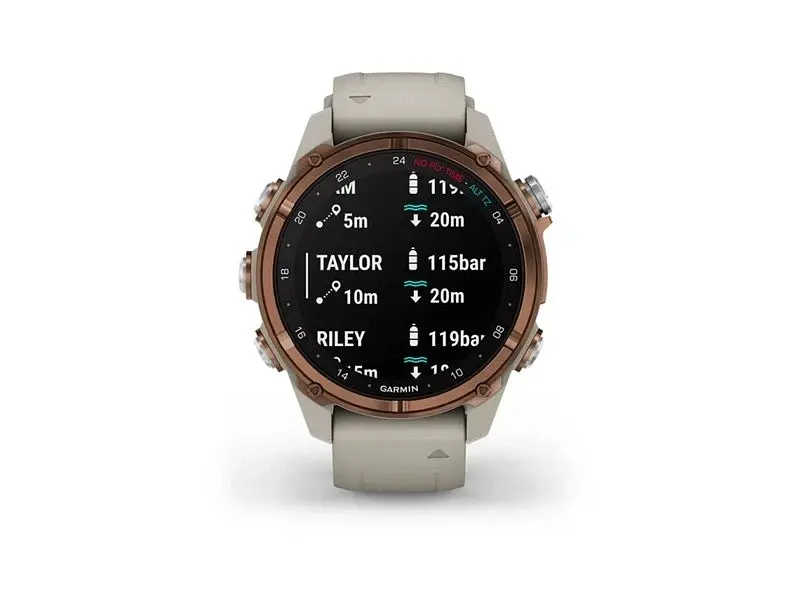 Спортивний годинник Garmin Descent Mk3i – 43 mm Bronze PVD Titanium with French Gray Silicone Band (010-02753-13/14) - фото 2
