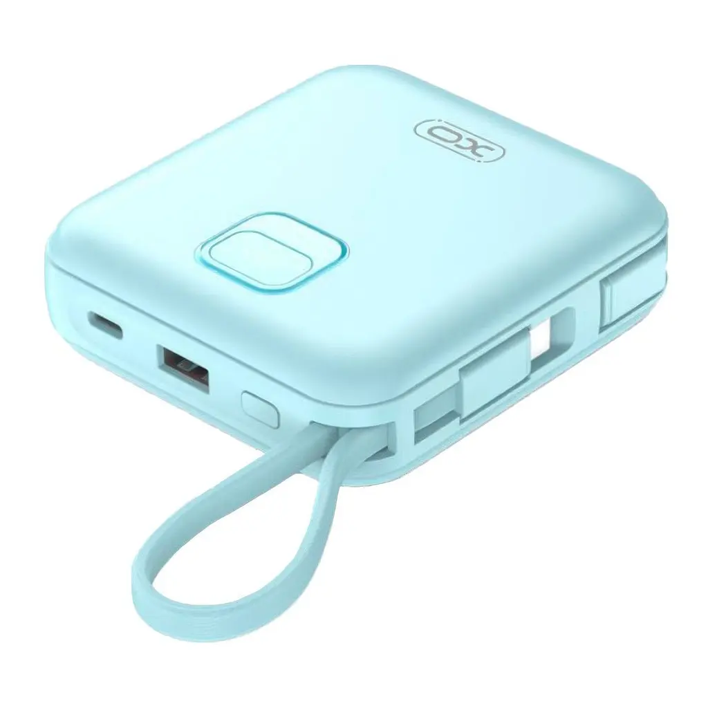 Power bank 10000 mah голубой зарядка переносная павербанк для телефона XO PR235 22.5W - фото 3
