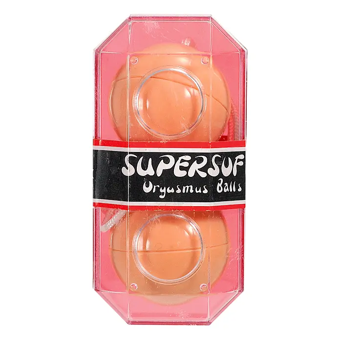 Вагинальные шарики SuperSoft Orgasmus Balls, 3.5 см, бежевый - фото 3