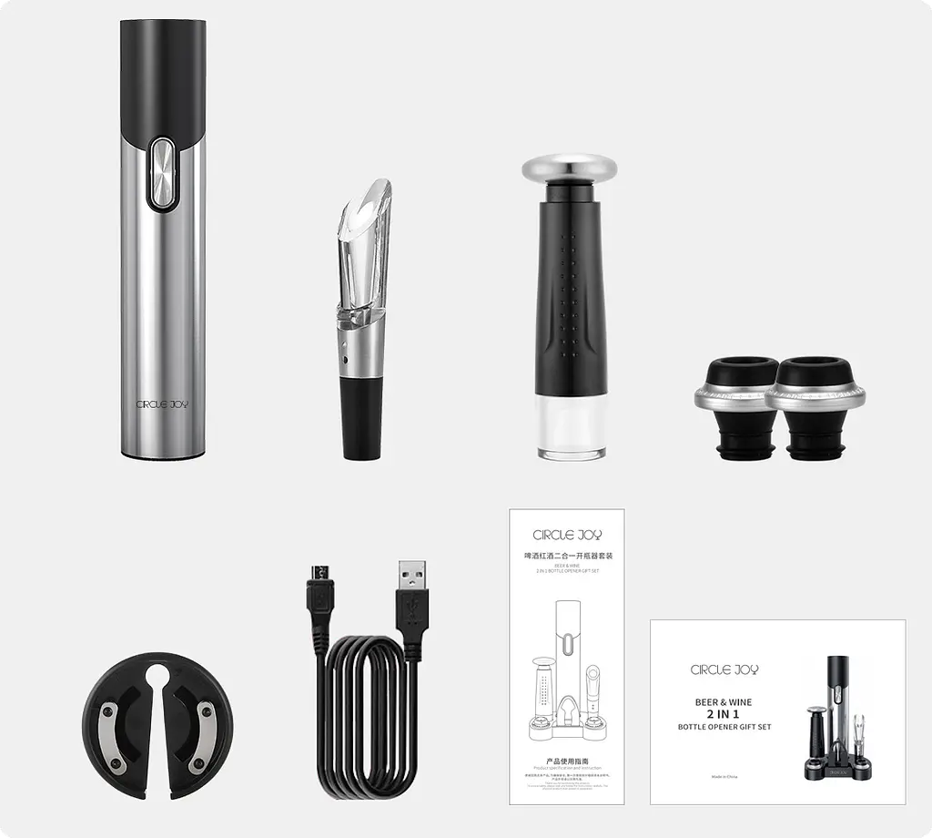 Винний набір Circle Joy Beer and Wine 5in1 Bottle Opener Gift Set (CJ-TZ09) [63383] - фото 7