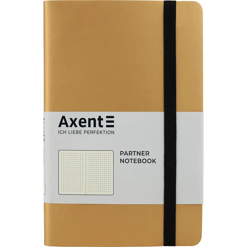 Книга записна Axent Partner Soft A5- у крапку 96 аркушів золотиста (8312-35-A) - фото 1