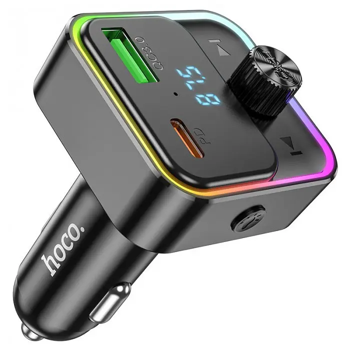 Автомобільний FM-трансмітер модулятор Bluetooth MP3 HOCO E81 Fantasy 30 W, PD/QC, USB-C/ 1xUSB-A - фото 3