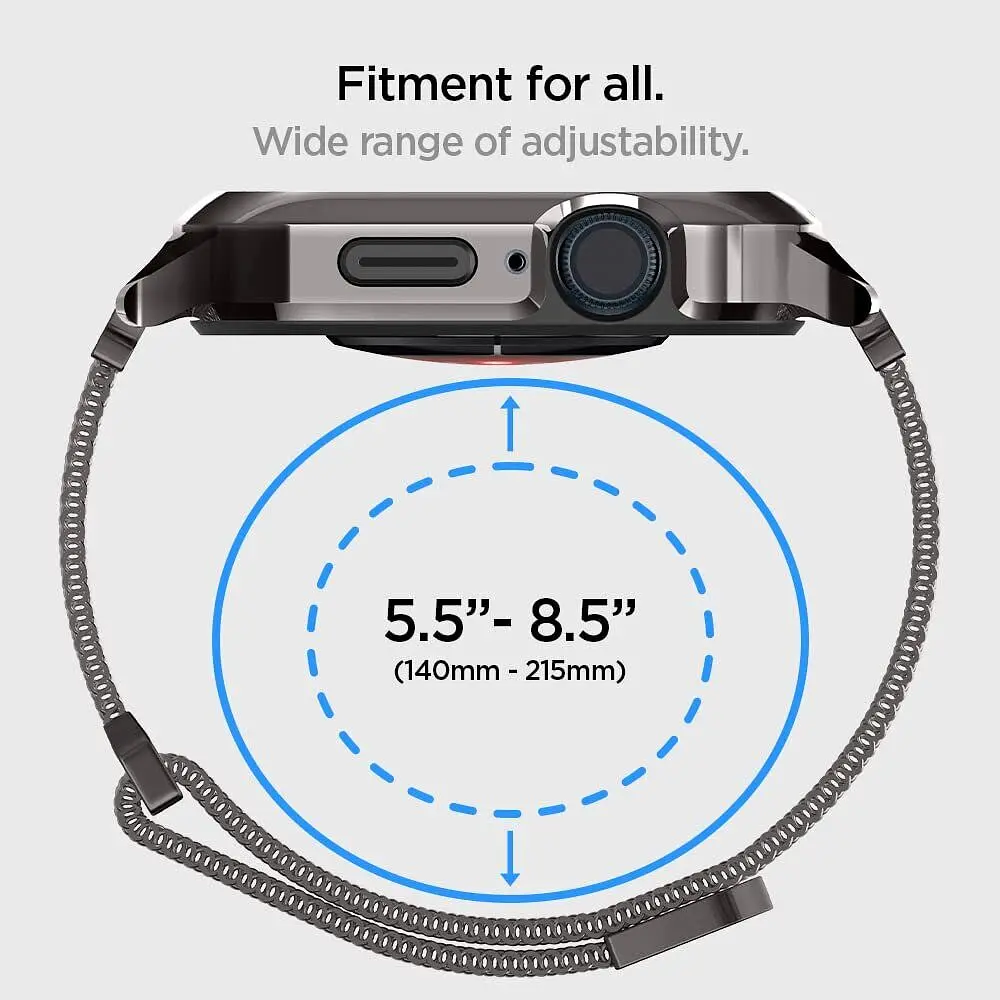 Чохол-ремінець Spigen Metal Fit Pro для Apple Watch 44/45mm Graphite (ACS04585) - фото 13
