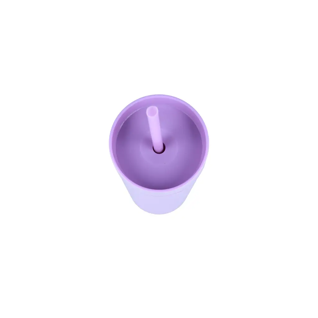 Охлаждающий матовый стакан 473 мл BPA-Free с трубочкой 21х6.5см violet - фото 3