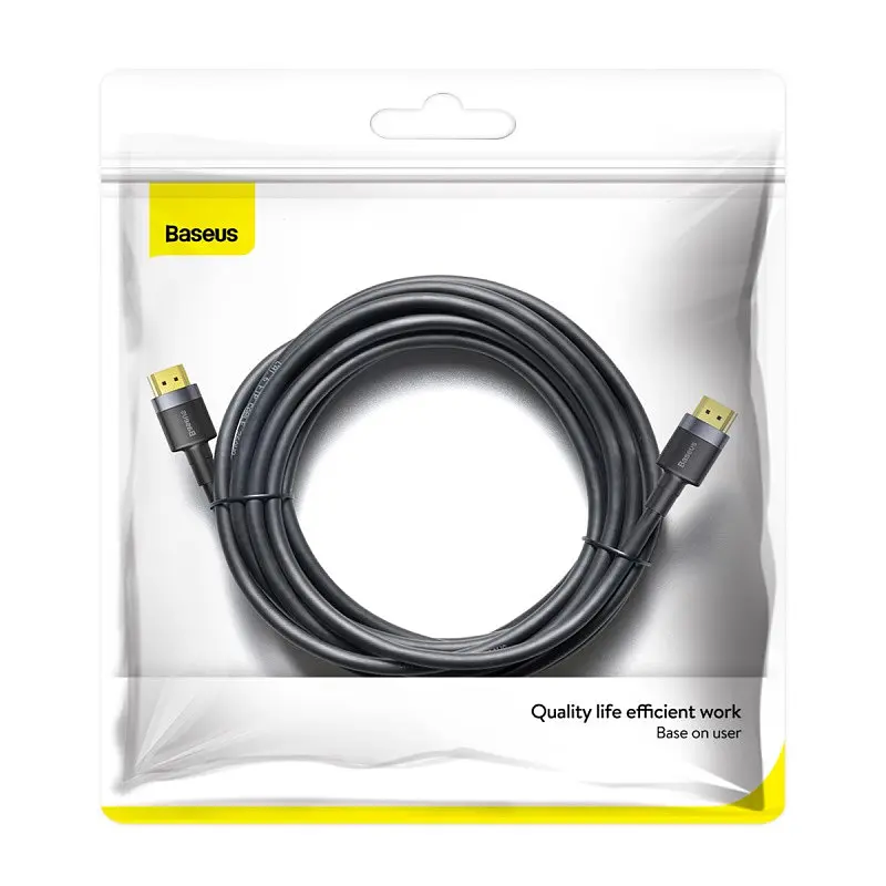 Кабель Baseus 4khdmi Male To 4khdmi Male Cafule 5 м HDMI2.0 (CADKLF-H01) - фото 2