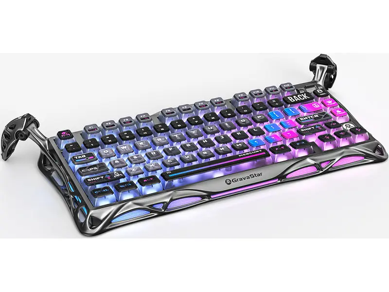 Клавіатура Gravastar Mercury K1 Pro Kailh Speedy Mint Cyberpunk (GSK1PRO_CBLK) - фото 3