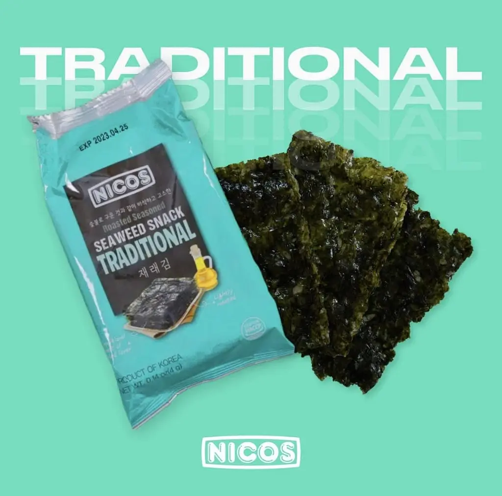 Чіпси з морських водоростей Nicos Seaweed Snack Traditional Flavor 4г - фото 2