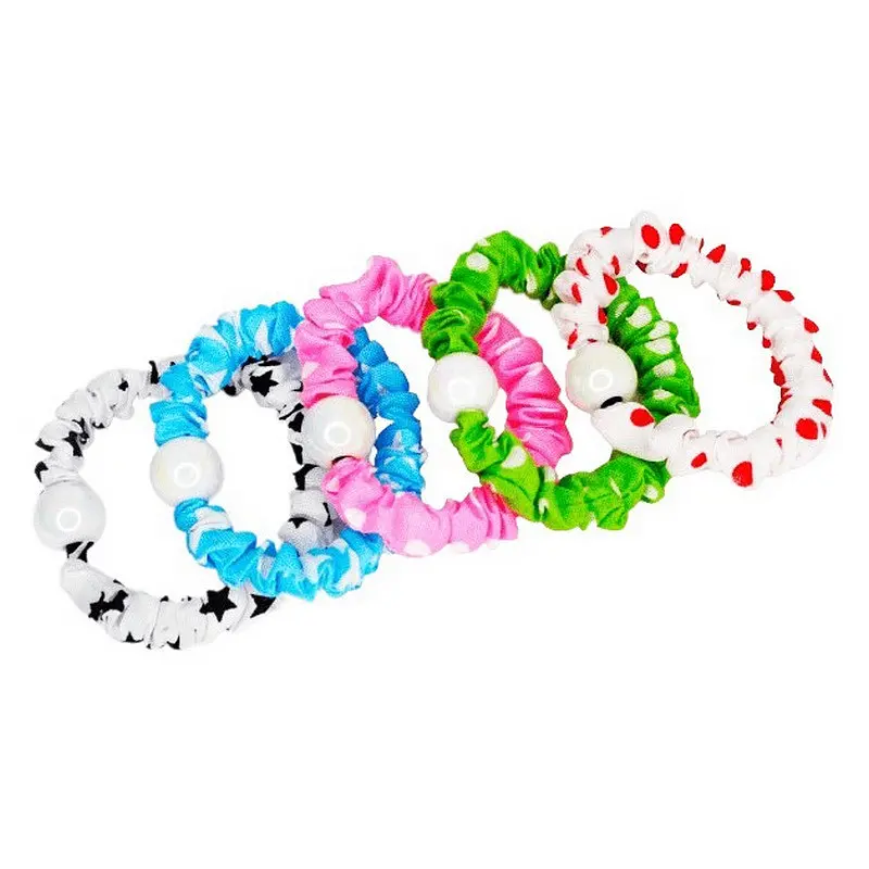 Набір резинок для волосся La-beauty 0303-1075 різнокольорові, 20 штук, з намистиною - фото 2