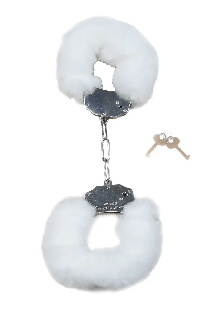 Наручники Fetish Boss Series Furry Cuffs White з хутром - фото 2