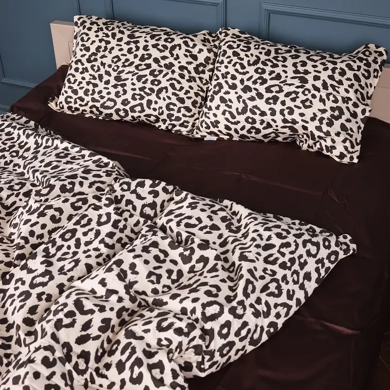 Комплект постільної білизни MirSon Сатин Leopard Chic 200х220 см (2200011122137)