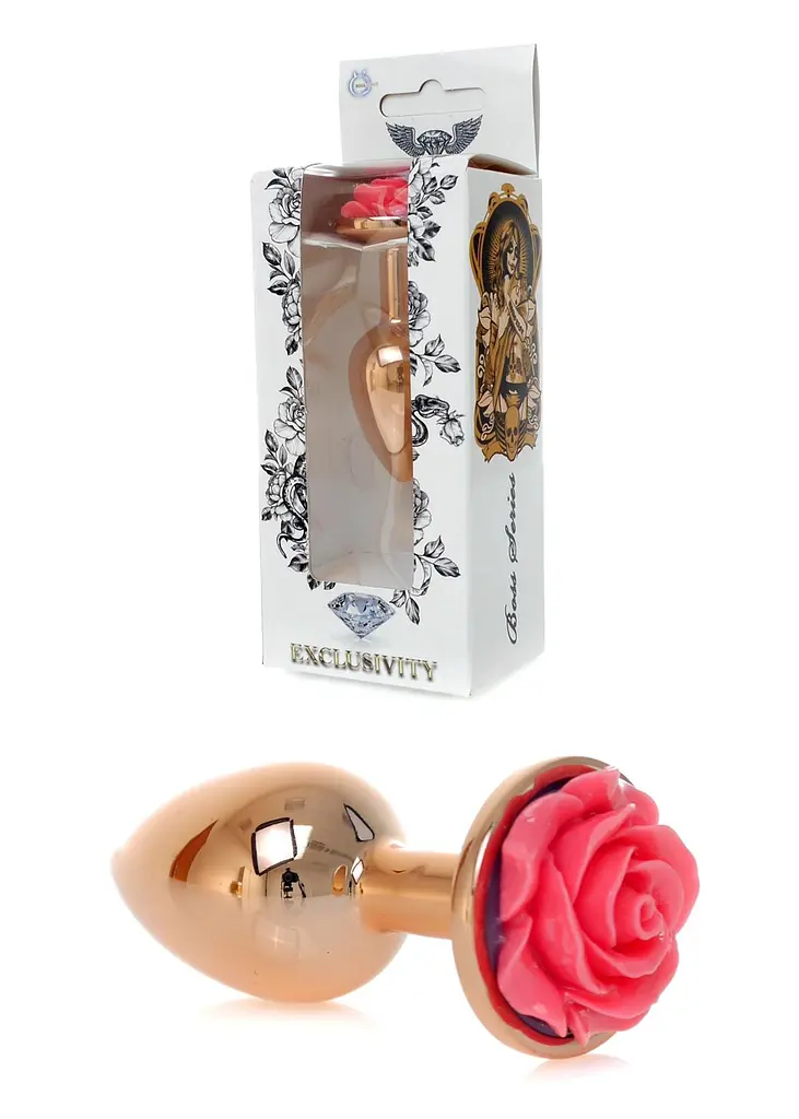 Анальна пробка Jewellery Red Gold PLUG ROSE-Pink Boss Series 64-00127 98273