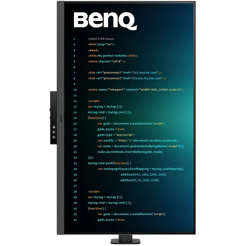 TFT 31.5" BenQ RD320UA, 4K, IPS, 2xHDMI, DP, USB-C, Pivot, колонки, серый - фото 6