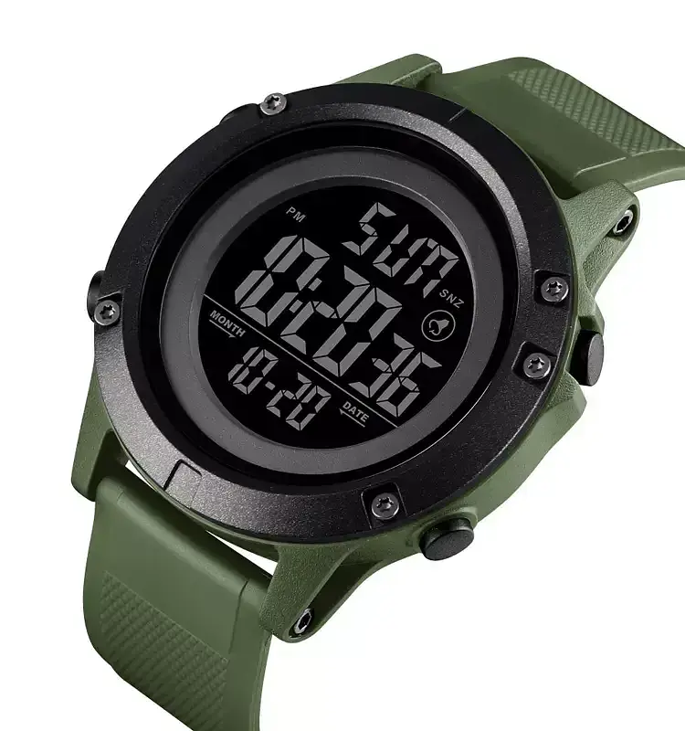 Мужские спортивные часы Skmei 1508 (Зеленый с черным) - фото 3