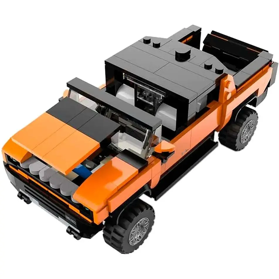Машинка-конструктор Rastar Bricks Hummer EV 1:30 помаранчевий - фото 2